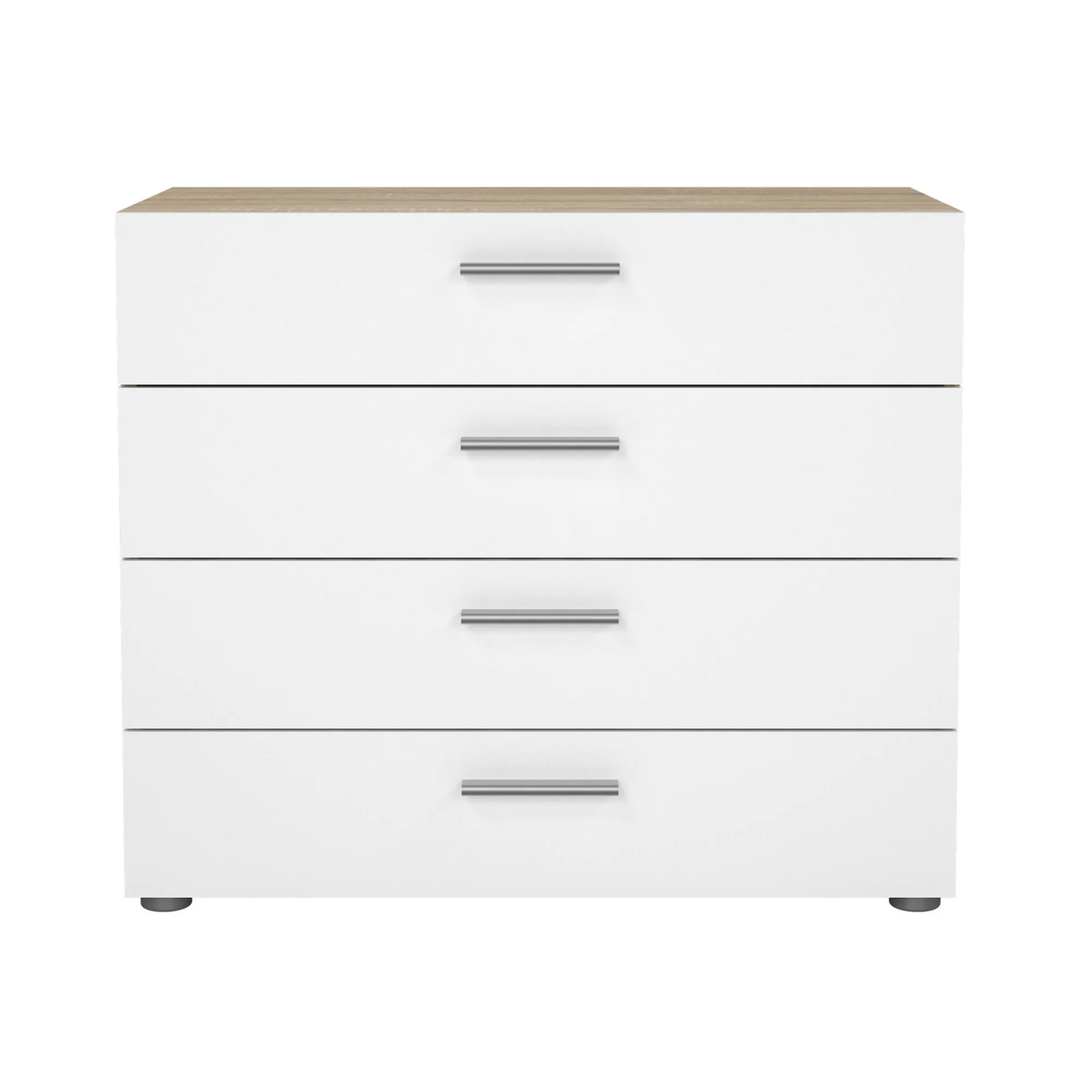 Cassettiera Arwen, 70x40 h76 cm, Quercia e Bianco<Dmora Sale
