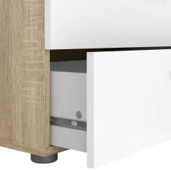 Cassettiera Asam, 70x40 h82 cm, Quercia e Bianco<Dmora Cheap