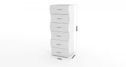 Cassettiera Asch, cm 50x40h122,<Dmora Outlet
