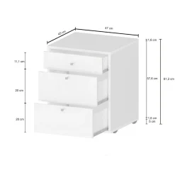 Cassettiera Asgabat, 47x45h61 cm,<Dmora Discount