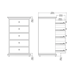 Cassettiera Dricci, 49x63 h105 cm,<Dmora Hot