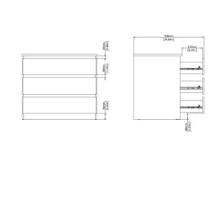 Cassettiera Drocc, 50x77 h68 cm,<Dmora Store