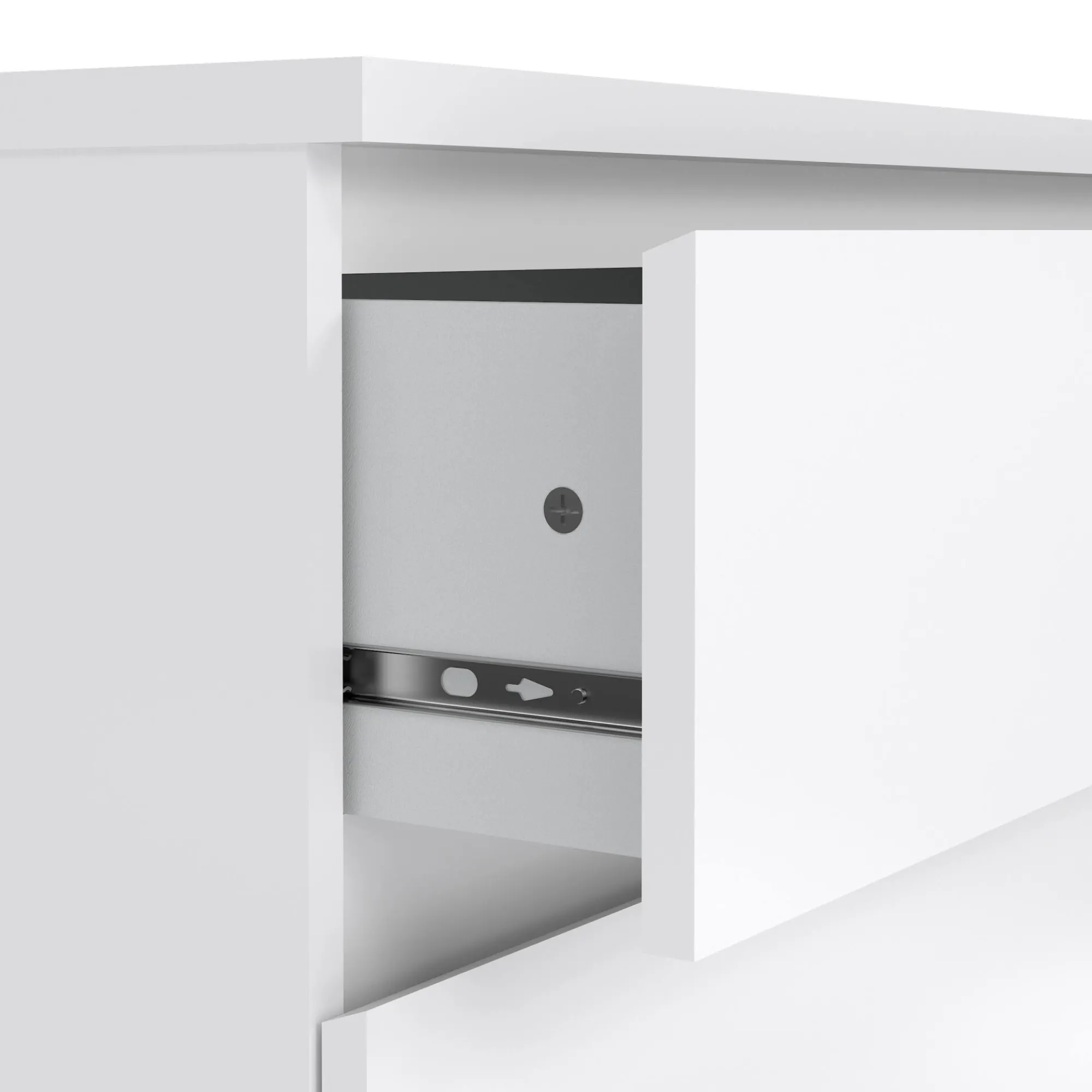 Cassettiera Kajiki, 50x77 h68 cm, Bianco<Dmora Hot