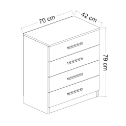 Cassettiera Kalmaegi, 70x79 h42 cm,<Dmora Hot