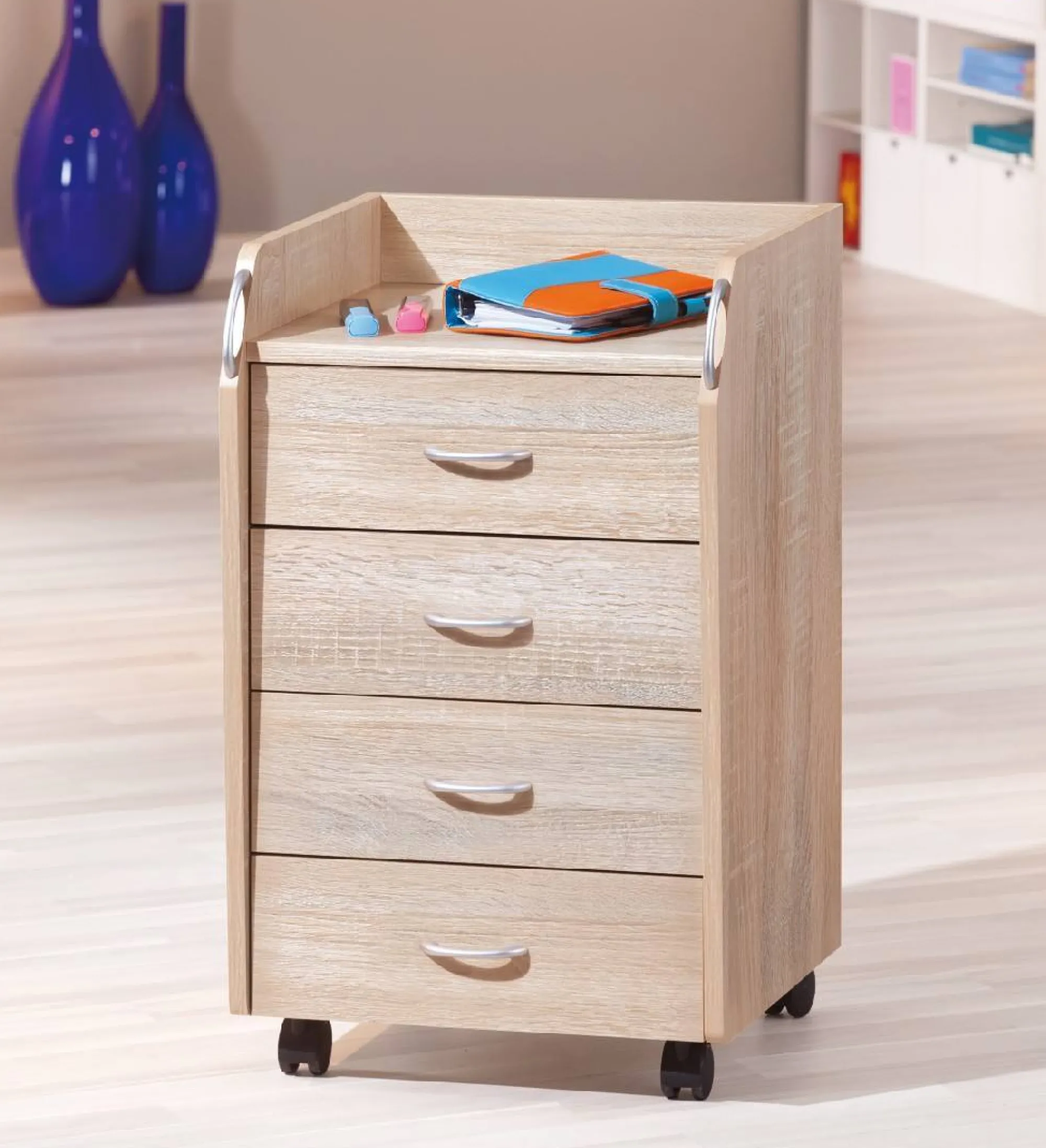 Cassettiera Kiel, Settimino multiuso, Comò camera da letto, Mobile con cassetti, 40x36 h65 cm,<Dmora Discount