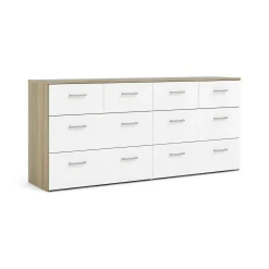 Cassettiera Lista, 36x147 h67 cm, Quercia e Bianco<Dmora Flash Sale