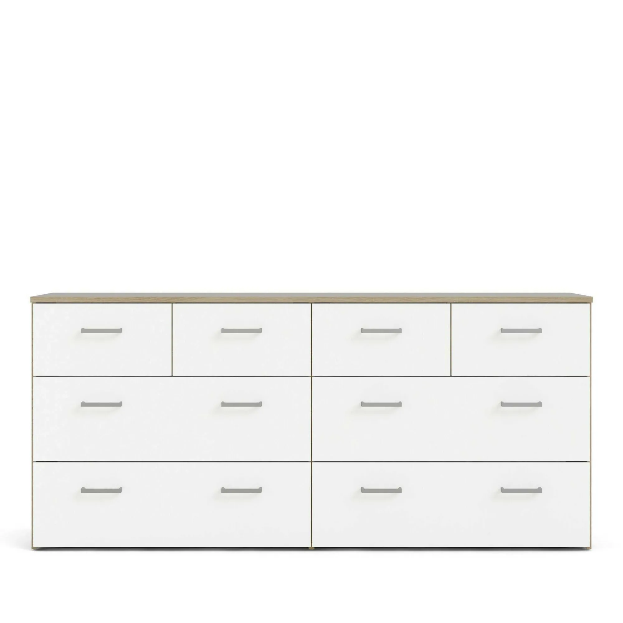 Cassettiera Lista, 36x147 h67 cm, Quercia e Bianco<Dmora Flash Sale