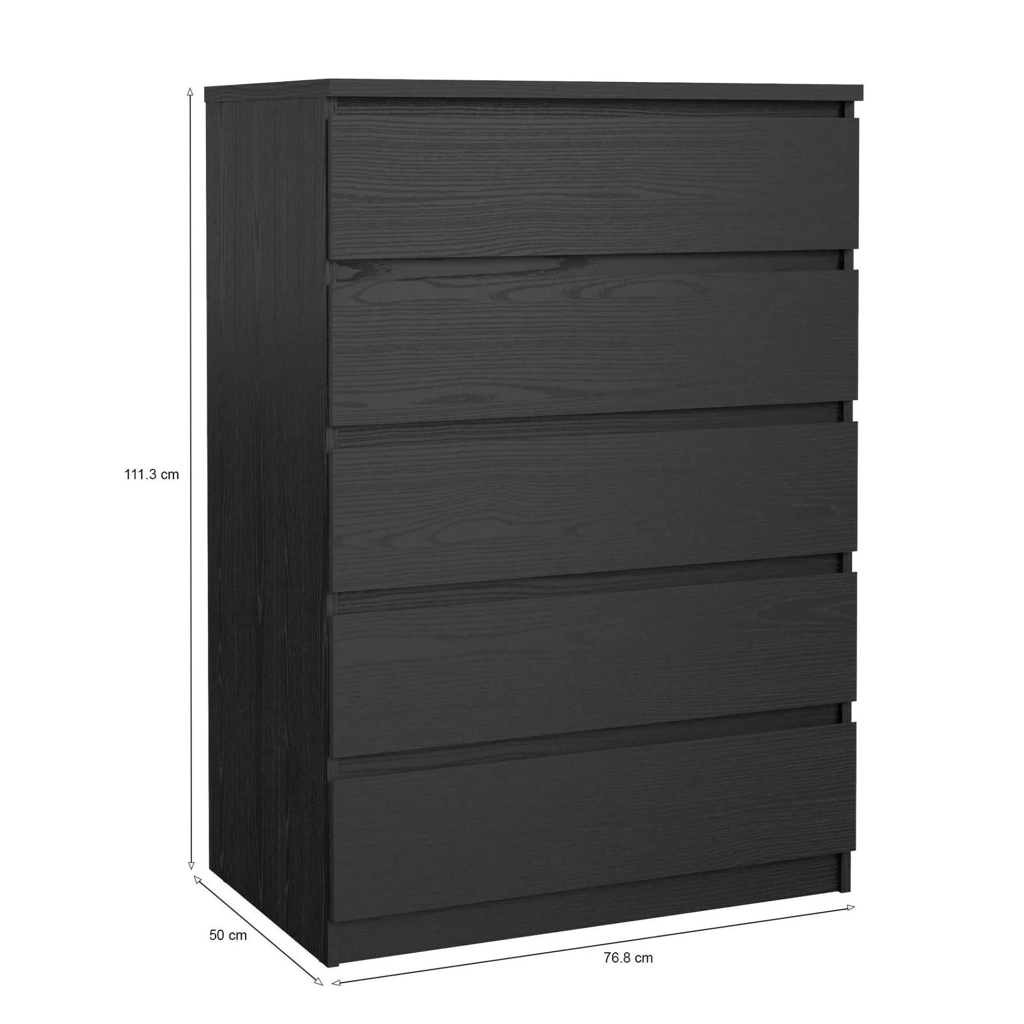 Cassettiera Lucy, 77x50 h111 cm,<Dmora Shop