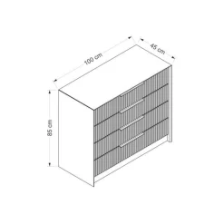 Cassettiera Nepartak, 100x45 h85 cm,<Dmora Cheap