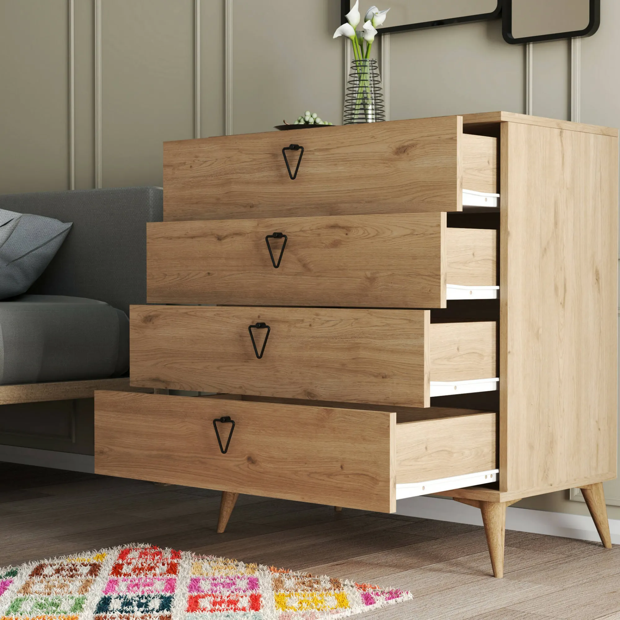 Cassettiera Paula, 80x45 h91 cm,<Dmora Cheap
