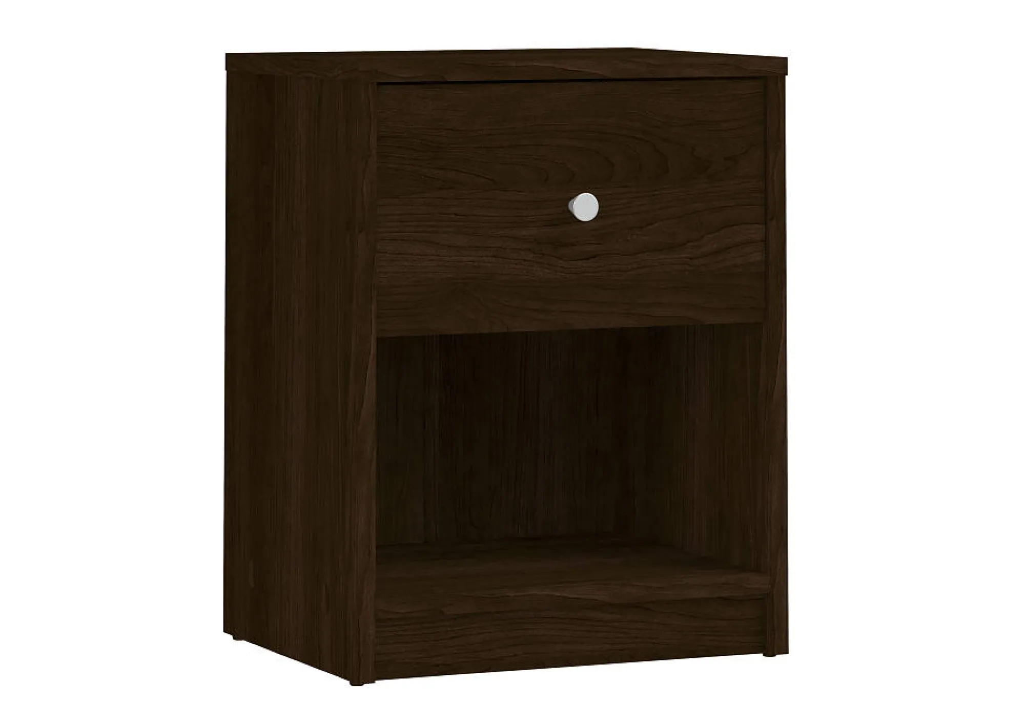 Comodino a un cassetto, colore marrone, cm 37.9 x 48.4 x 30.1<Dmora Best