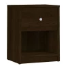 Comodino a un cassetto, colore marrone, cm 37.9 x 48.4 x 30.1<Dmora Online