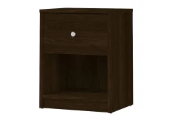 Comodino a un cassetto, colore marrone, cm 37.9 x 48.4 x 30.1<Dmora Best