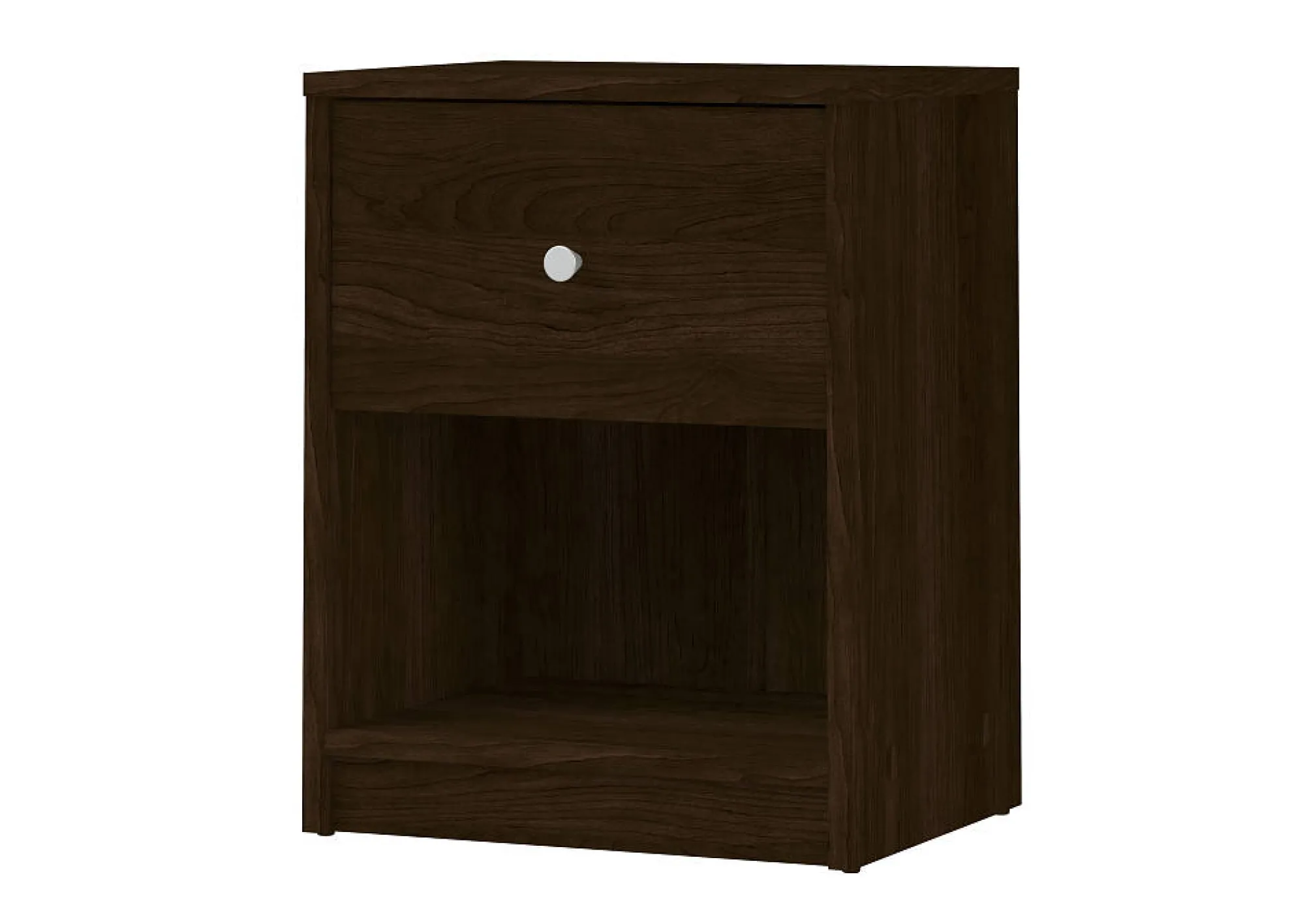 Comodino a un cassetto, colore marrone, cm 37.9 x 48.4 x 30.1<Dmora Best