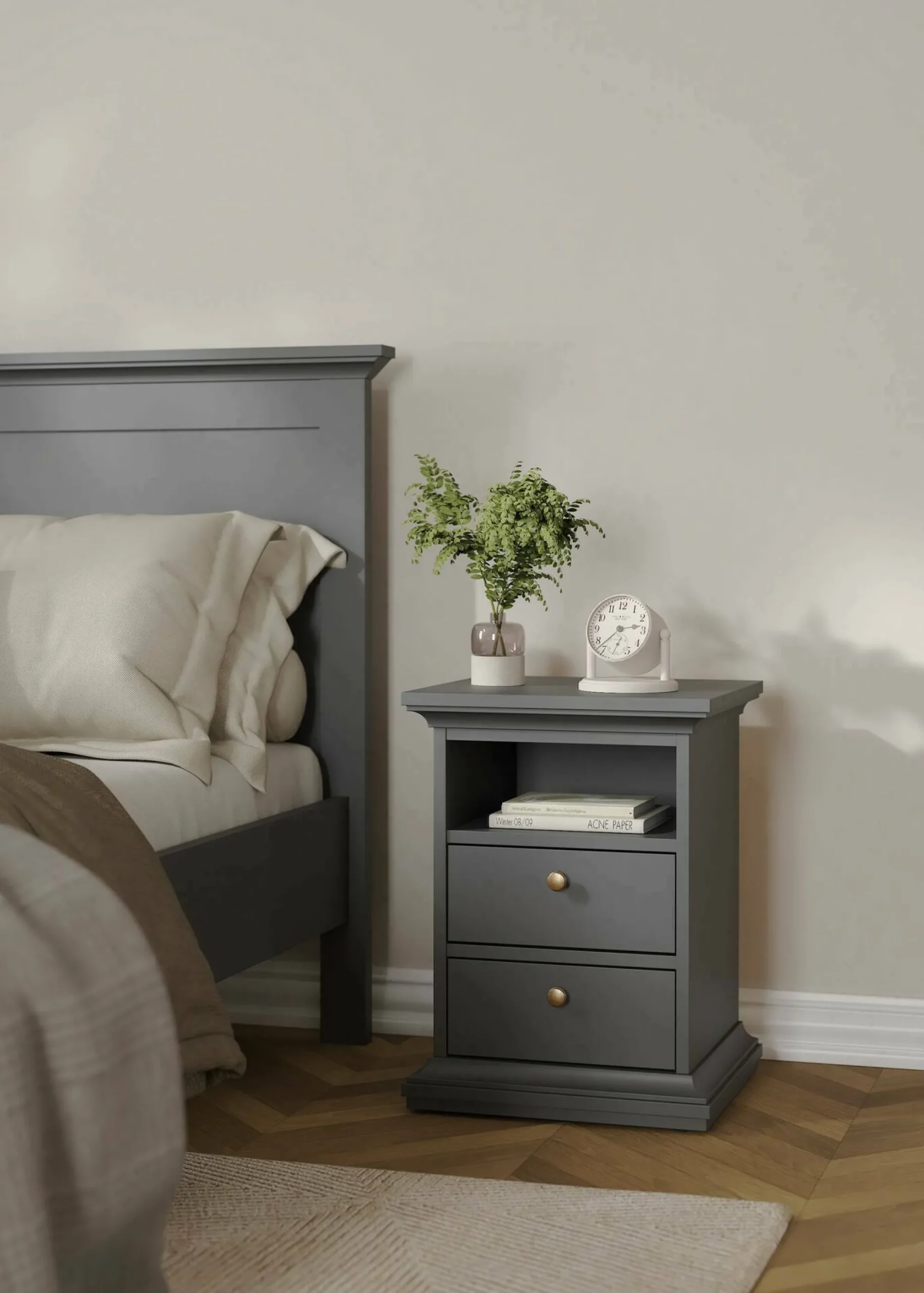 Comodino Alichin, 44x40 h59 cm,<Dmora Outlet