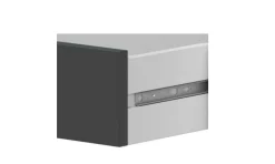 Comodino Allan, 160x2 cm, Rovere effetto nodi e Antracite<Dmora Fashion