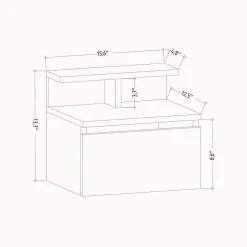 Comodino Auring, 40x32h35 cm,<Dmora Outlet