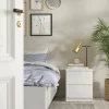 Comodino Azar, 40x50 h50 cm, Bianco<Dmora Discount
