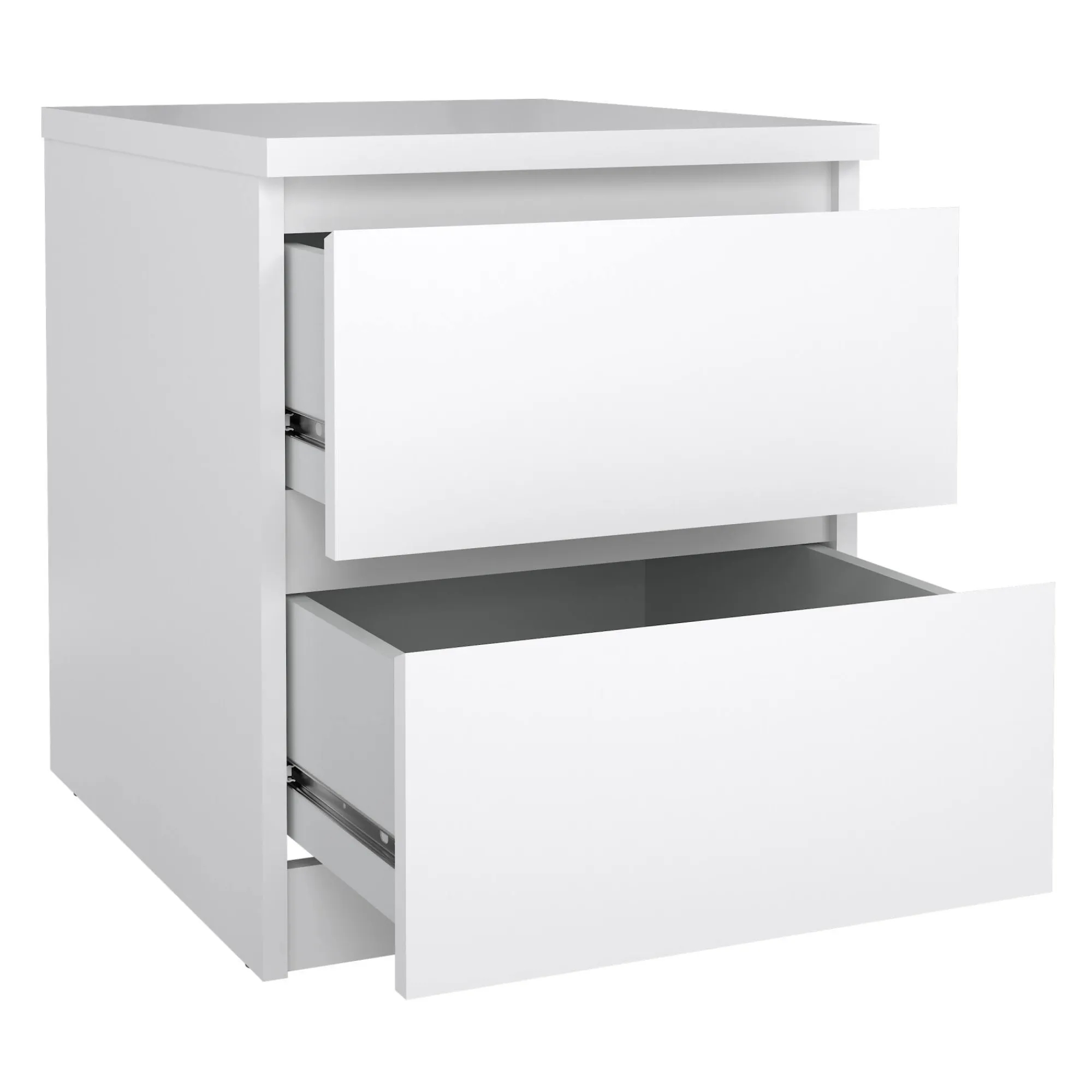 Comodino Azar, 40x50 h50 cm, Bianco<Dmora Discount
