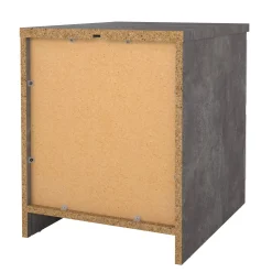 Comodino Azar, 50x40 h50 cm, Cemento e Bianco<Dmora Clearance