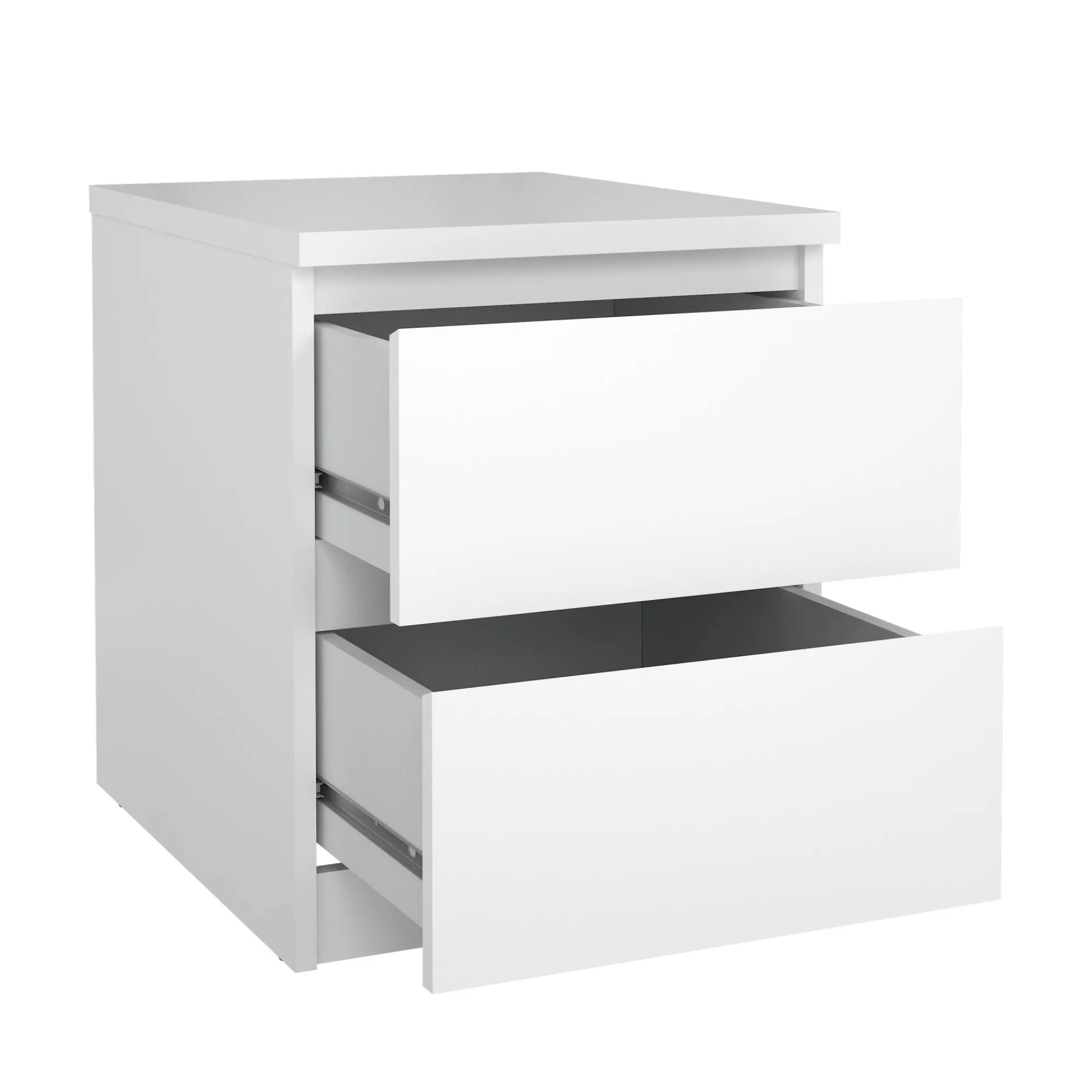 Comodino Daiki, 50x40 h50 cm, Bianco<Dmora Clearance