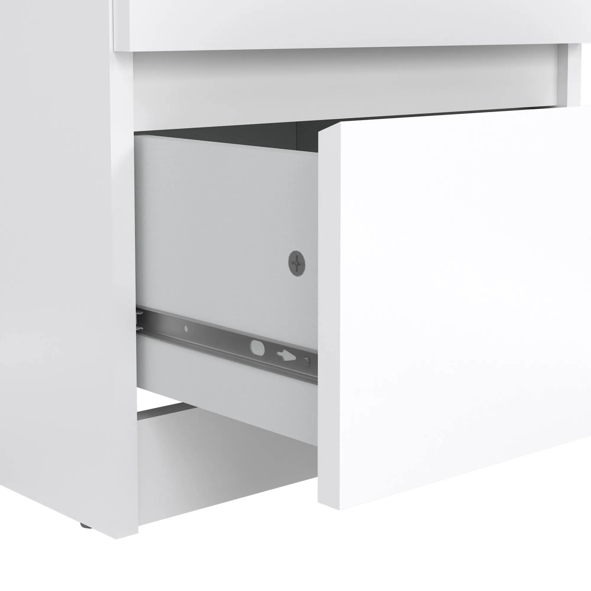 Comodino Daiki, 50x40 h50 cm, Bianco<Dmora Clearance