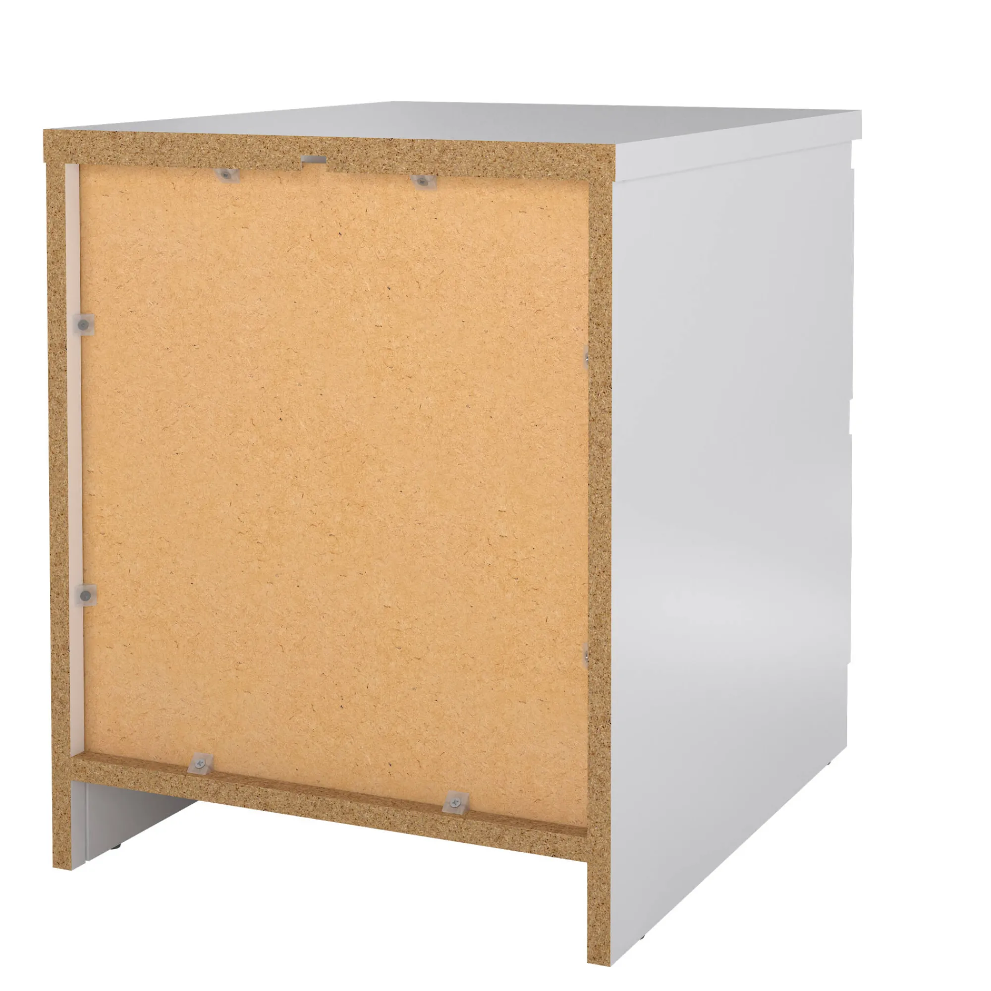 Comodino Daiki, 50x40 h50 cm, Bianco<Dmora Clearance