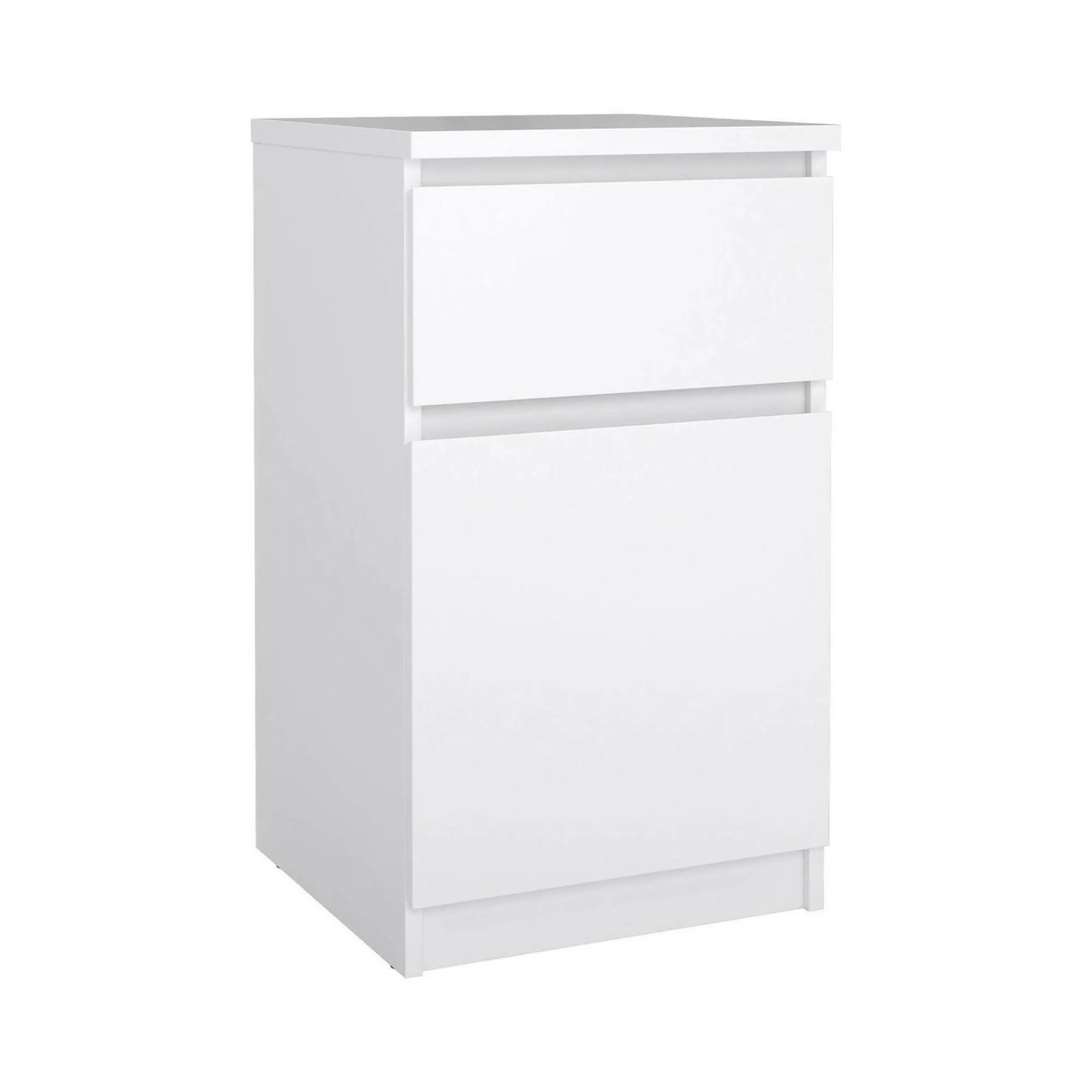 Comodino Delfini, 40x40 h70 cm, Bianco<Dmora Outlet