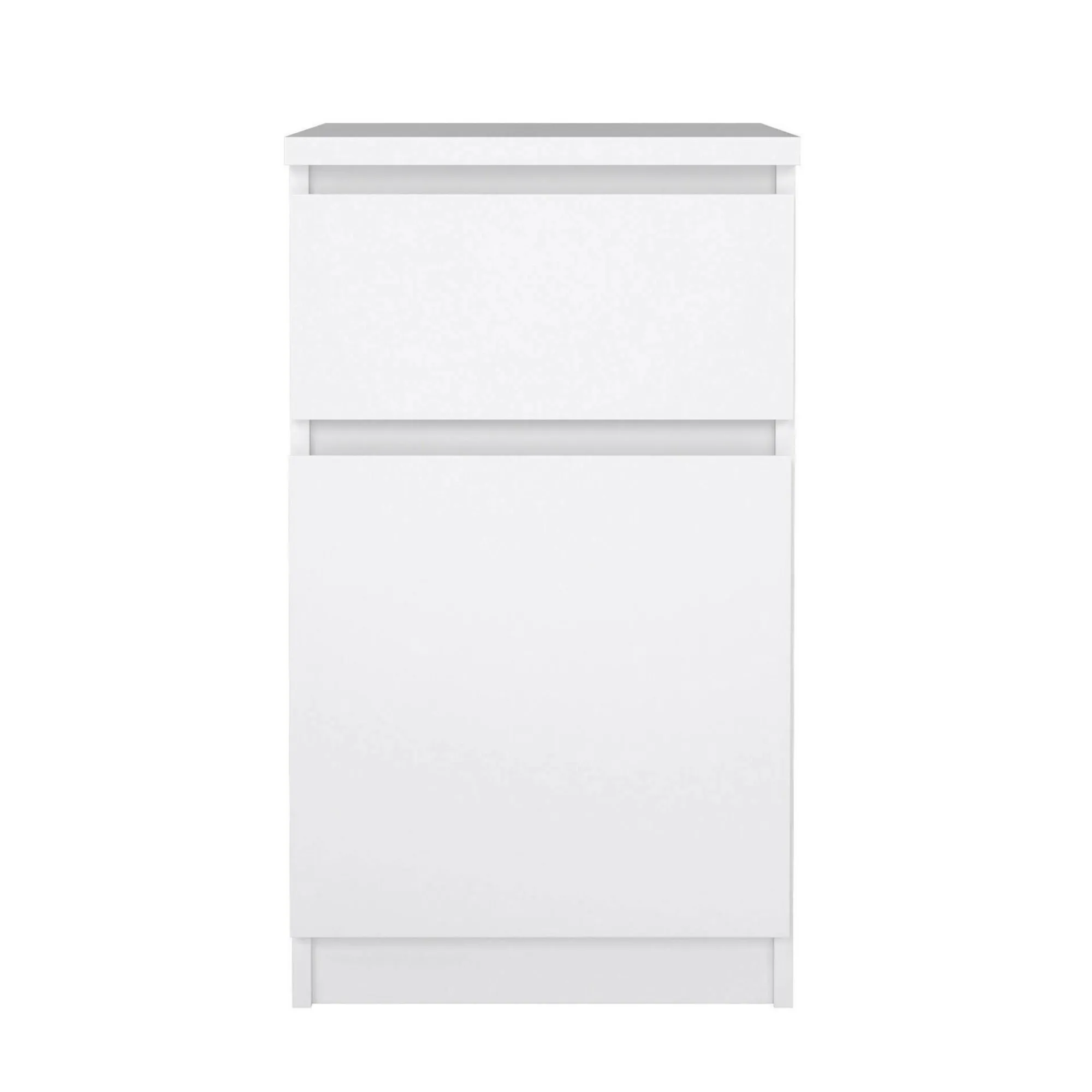 Comodino Delfini, 40x40 h70 cm, Bianco<Dmora Outlet