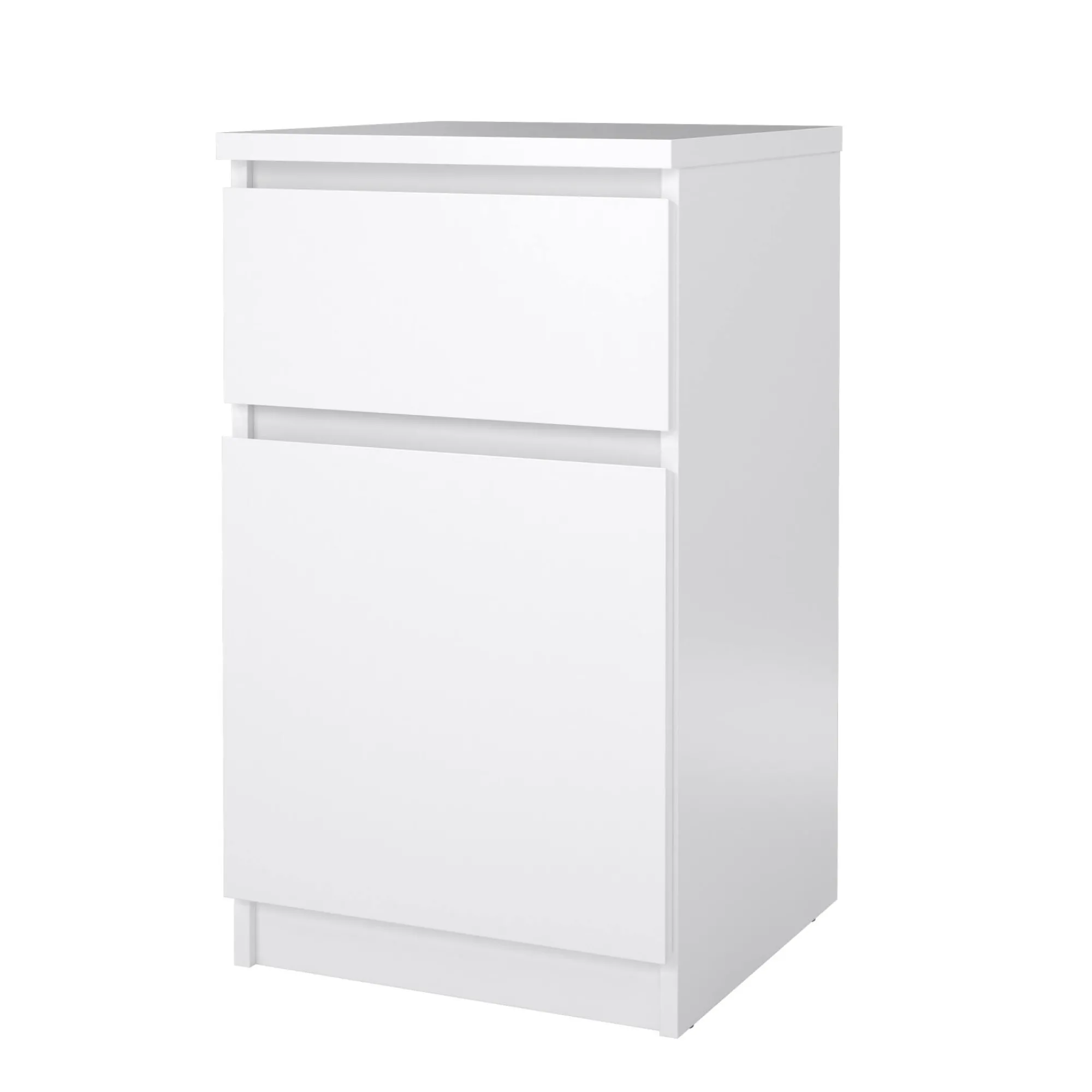 Comodino Delfini, 40x40 h70 cm, Bianco<Dmora Outlet