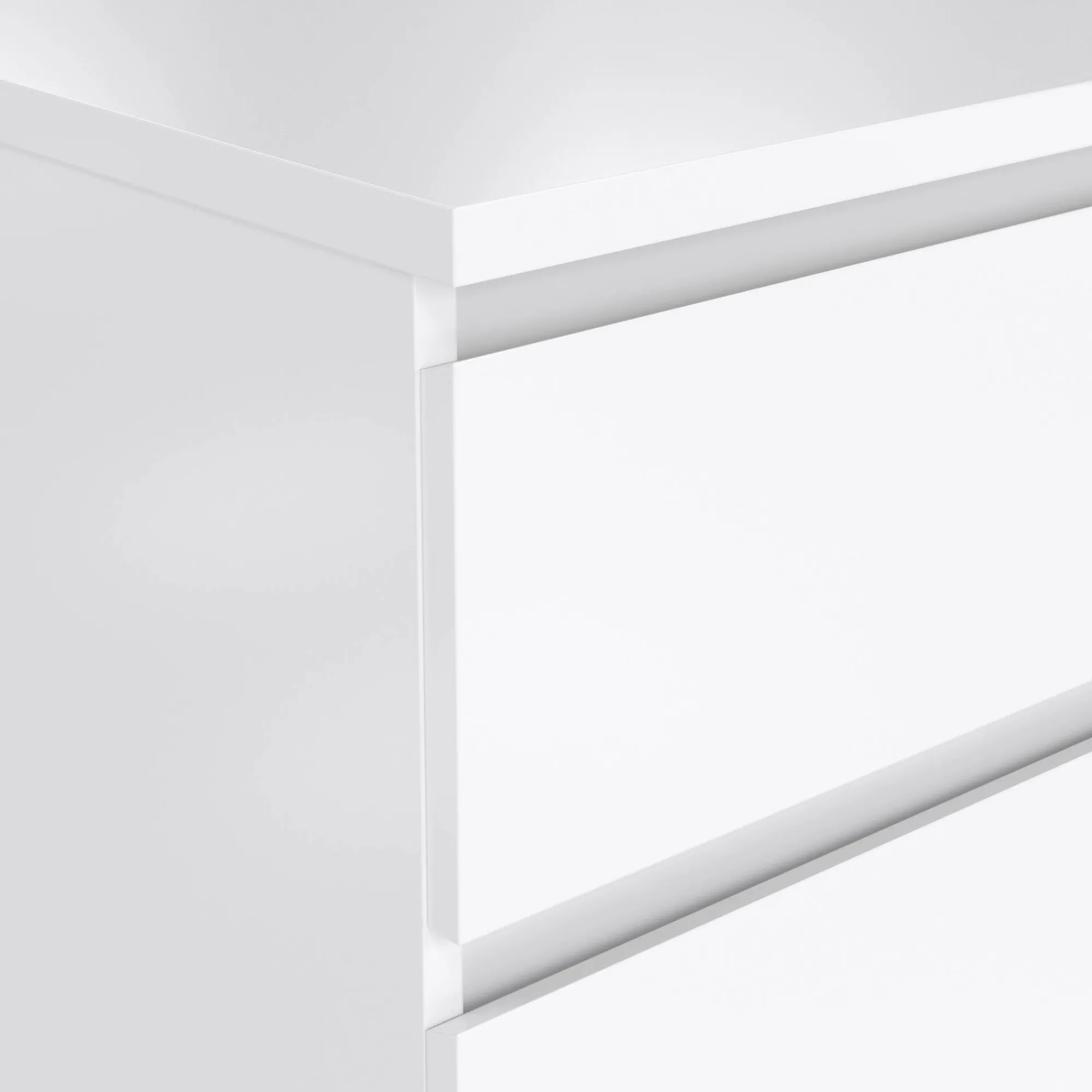 Comodino Delfini, 40x40 h70 cm, Bianco<Dmora Outlet