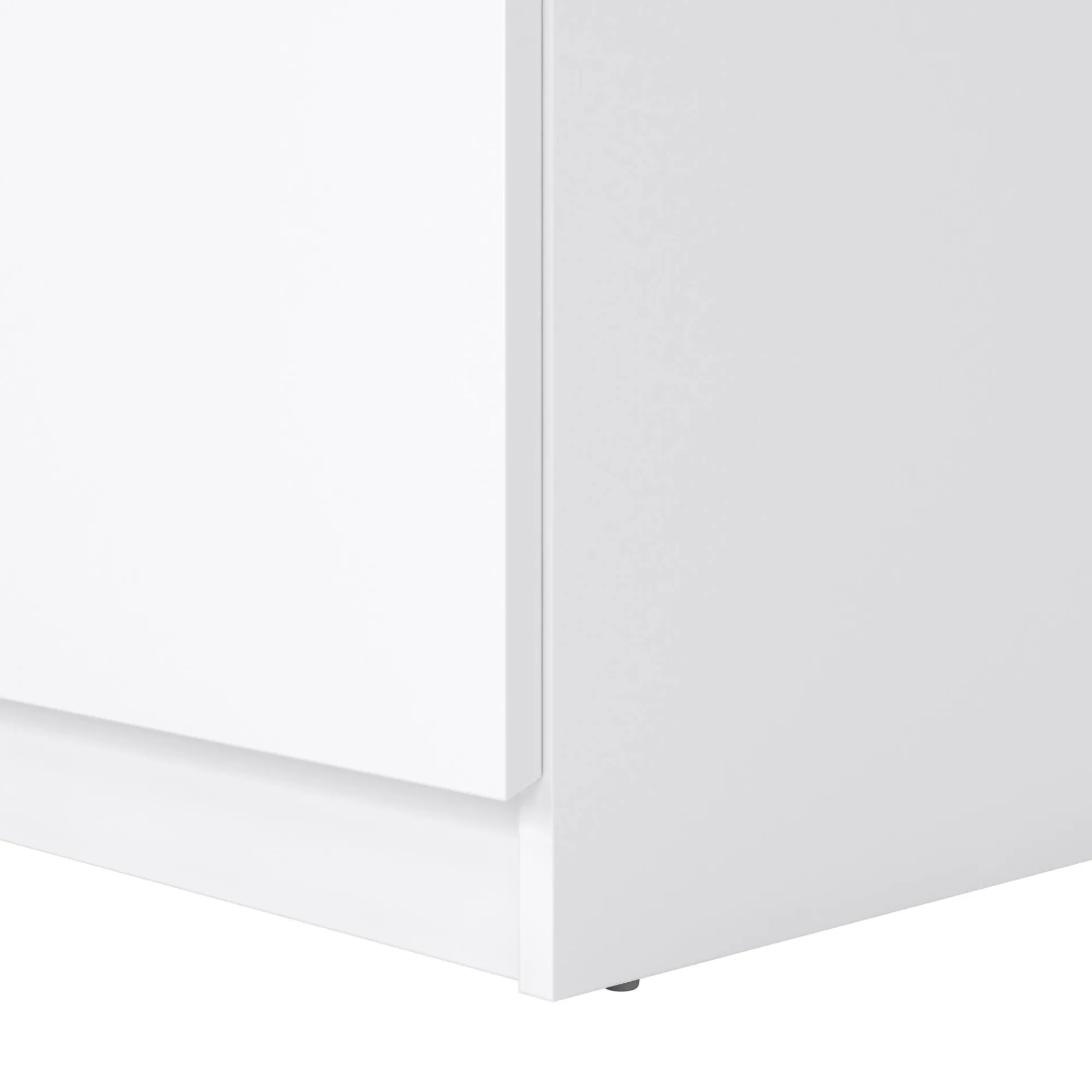 Comodino Delfini, 40x40 h70 cm, Bianco e Rovere<Dmora Discount