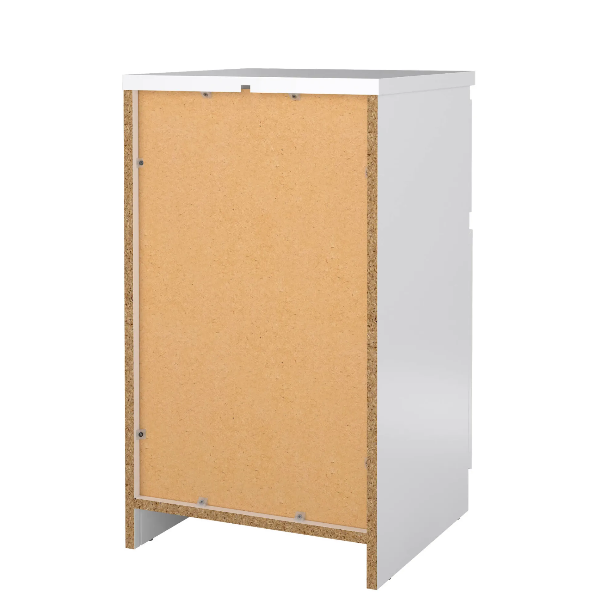 Comodino Delfini, 40x40 h70 cm, Bianco<Dmora Outlet