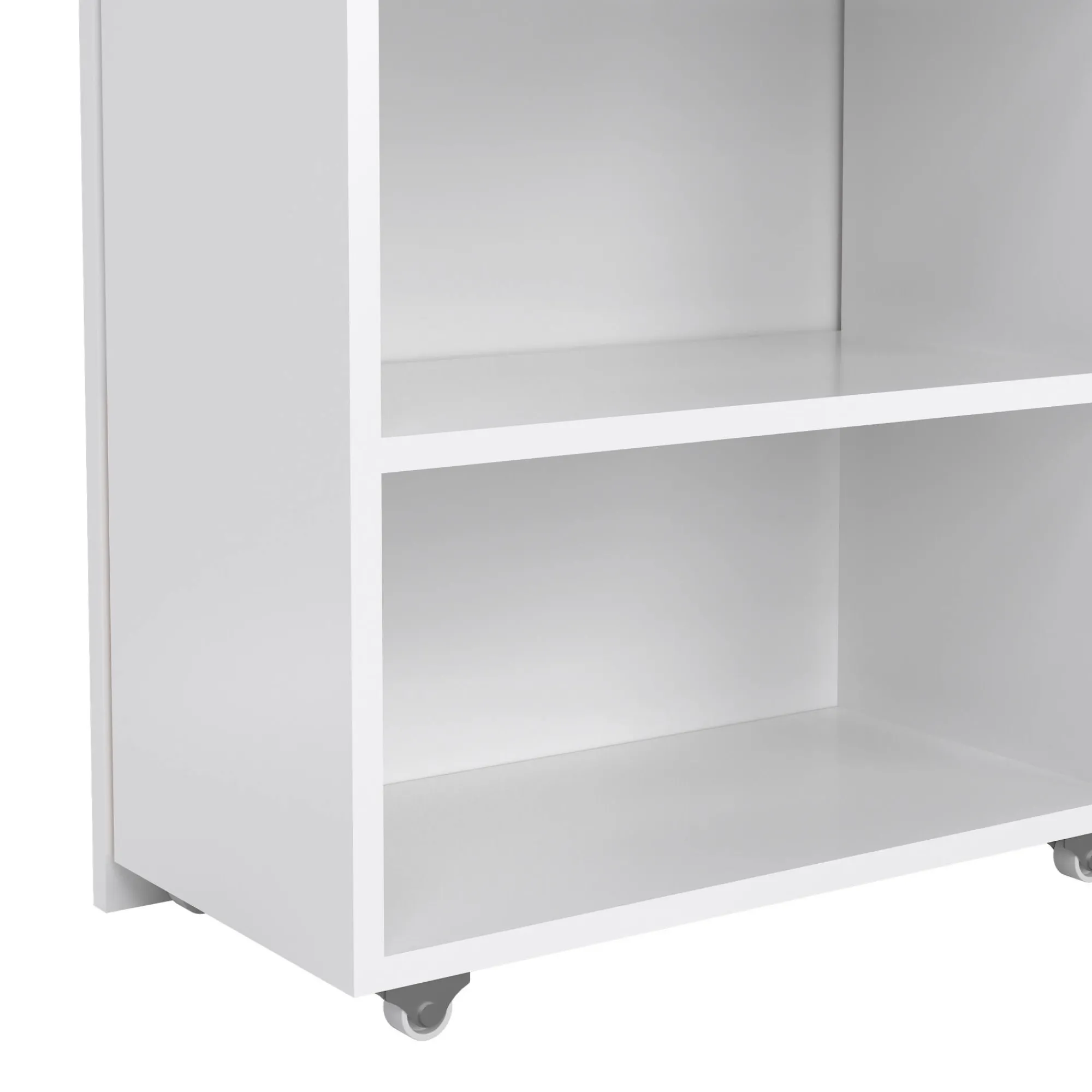 Comodino Delfino, 165x26 h80 cm, Bianco<Dmora New