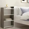 Comodino Delfino, 26x165 h80 cm, Cemento e Bianco<Dmora Outlet