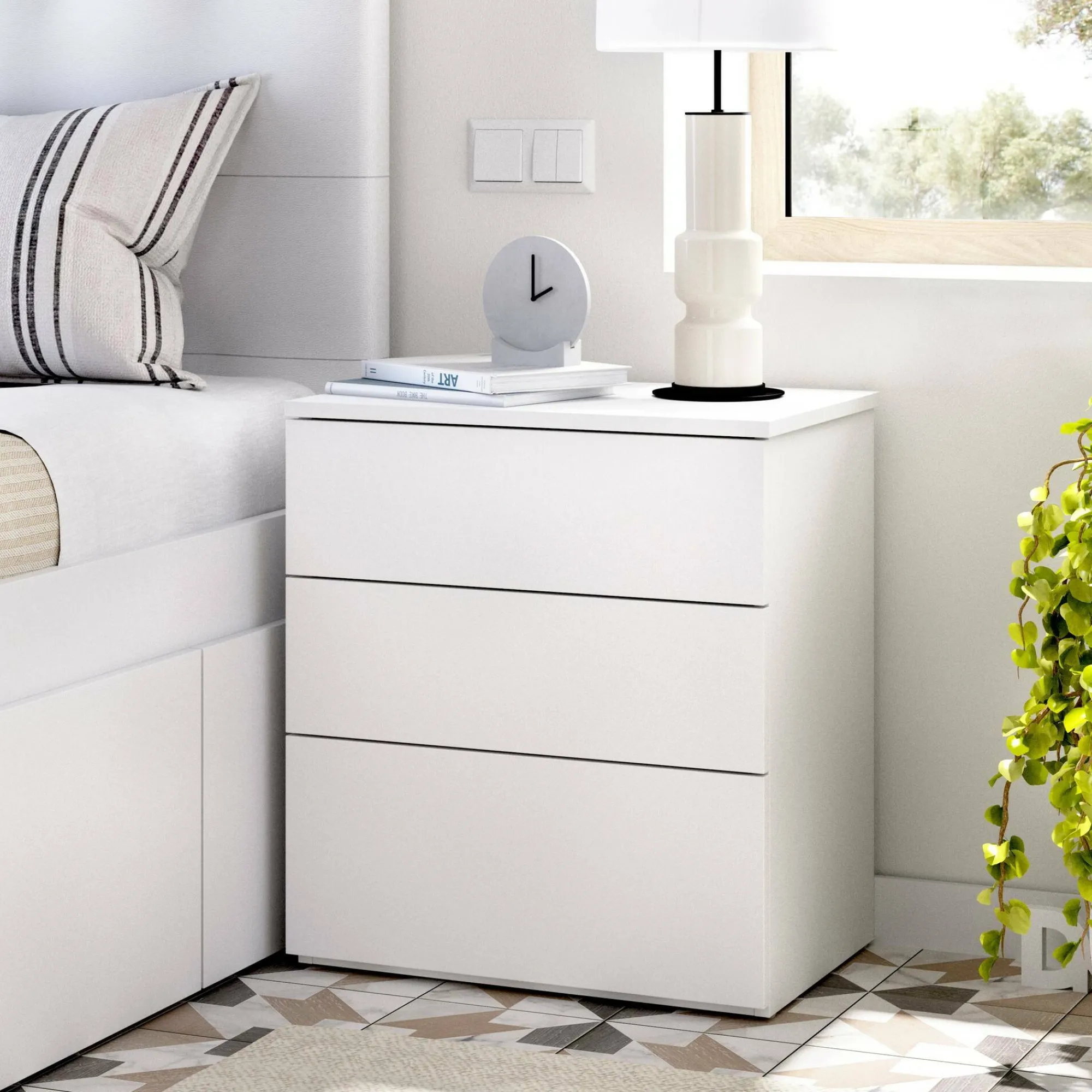 Comodino Dlucion, 52x34h58 cm,<Dmora Best Sale