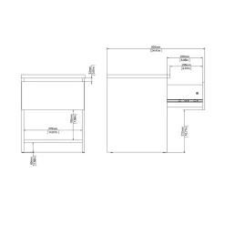 Comodino Dross, 40x40 h50 cm,<Dmora Cheap