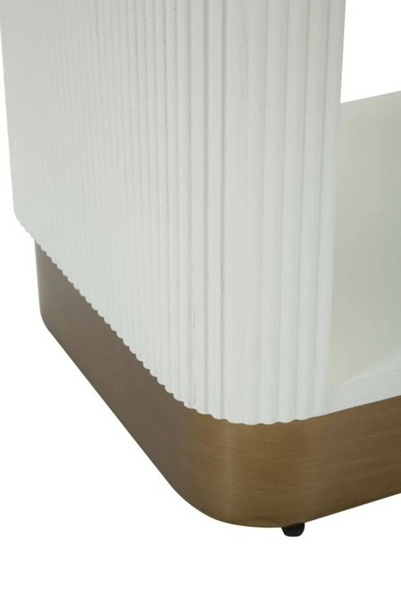 Comodino Fagends, 48x40 h62 cm, Bianco e Marrone<Dmora Fashion