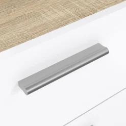 Comodino Fedora, 40x40 h42 cm, Quercia e Bianco<Dmora Discount