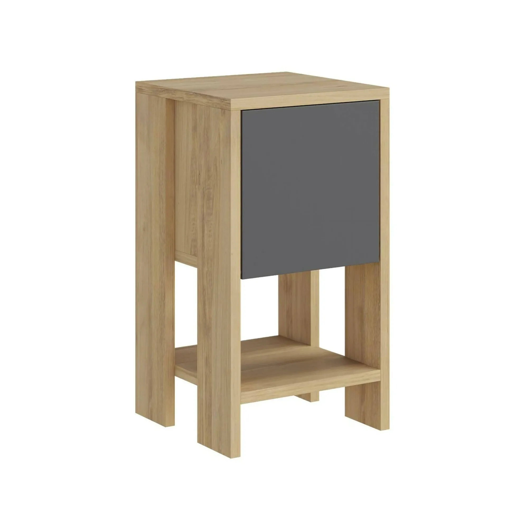 Comodino Filippa, 30x30h55 cm, Quercia e Antracite<Dmora Sale