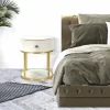 Comodino Gerhard, 42x42 h48 cm, Crema e Bianco<Dmora Clearance