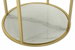 Comodino Gerhard, 42x42 h48 cm, Crema e Bianco<Dmora Clearance