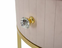 Comodino Gerhard, 42x42 h48 cm, Rosa e Bianco<Dmora Cheap
