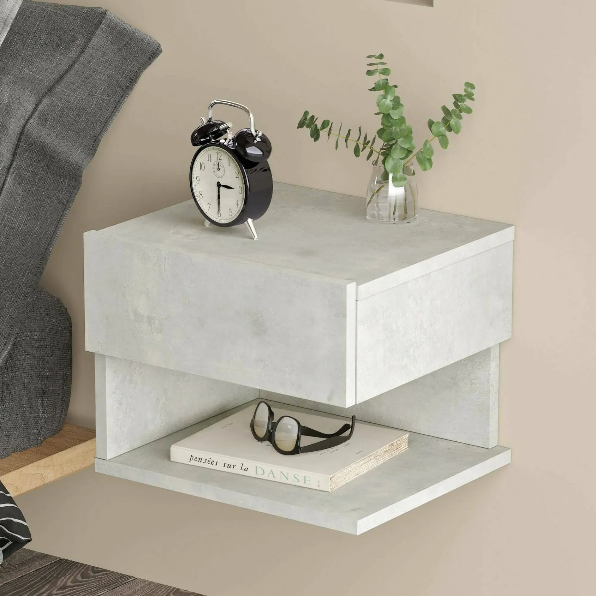 Comodino Lira, 40x31h35 cm,<Dmora Discount