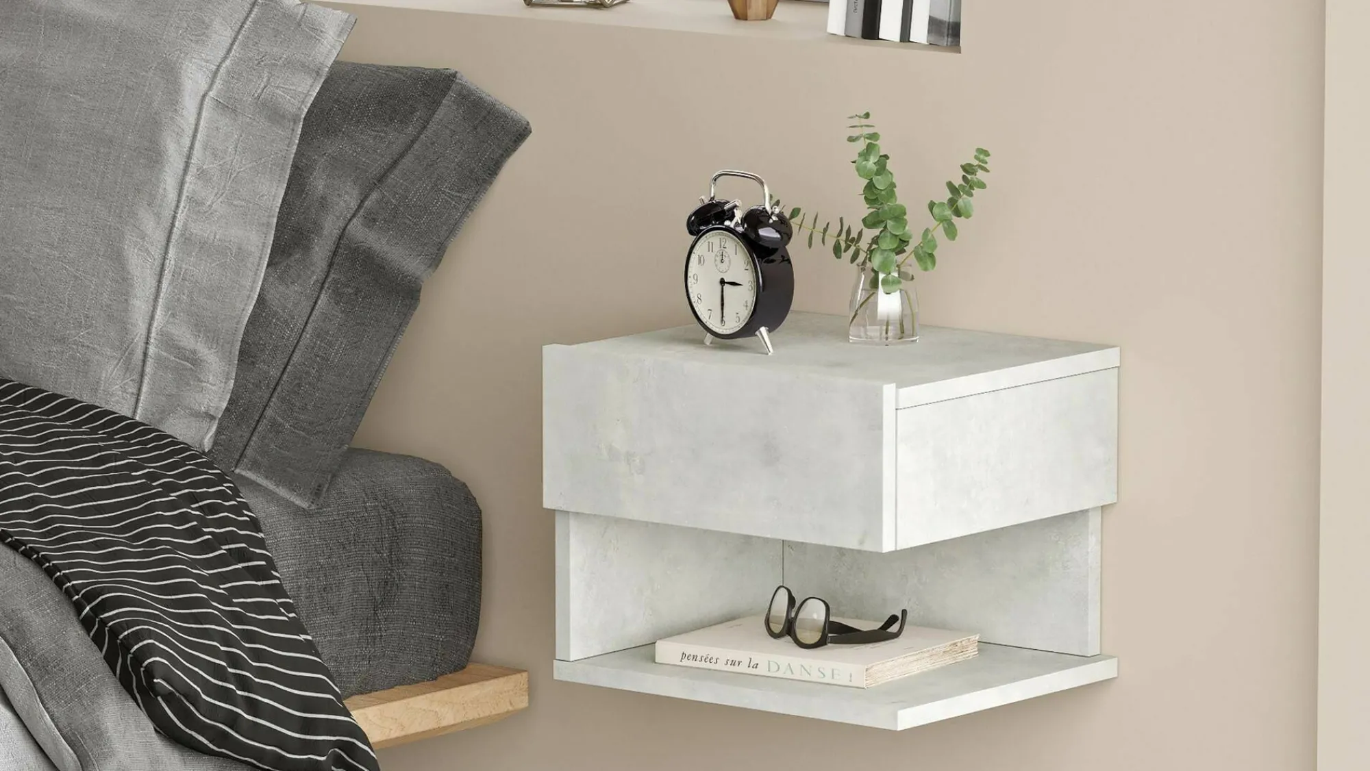 Comodino Lira, 40x31h35 cm,<Dmora Discount