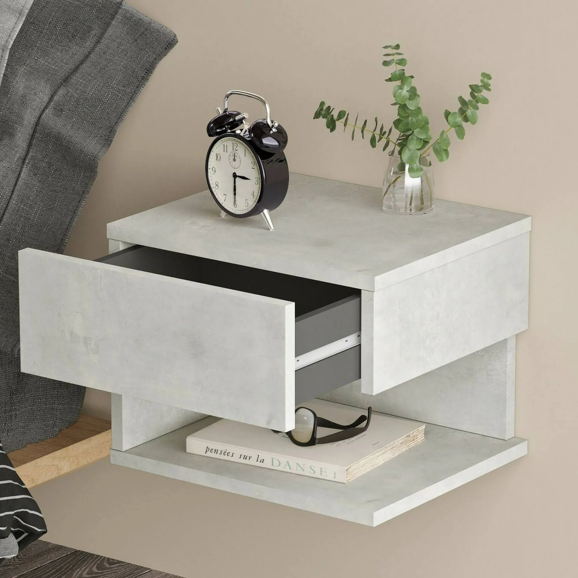 Comodino Lira, 40x31h35 cm,<Dmora Discount