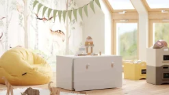 Comodino Meari, 42x42 h71 cm, Bianco<Dmora Sale