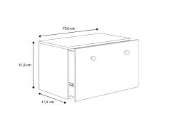 Comodino Meari, 42x42 h71 cm, Bianco e Rosa<Dmora Flash Sale