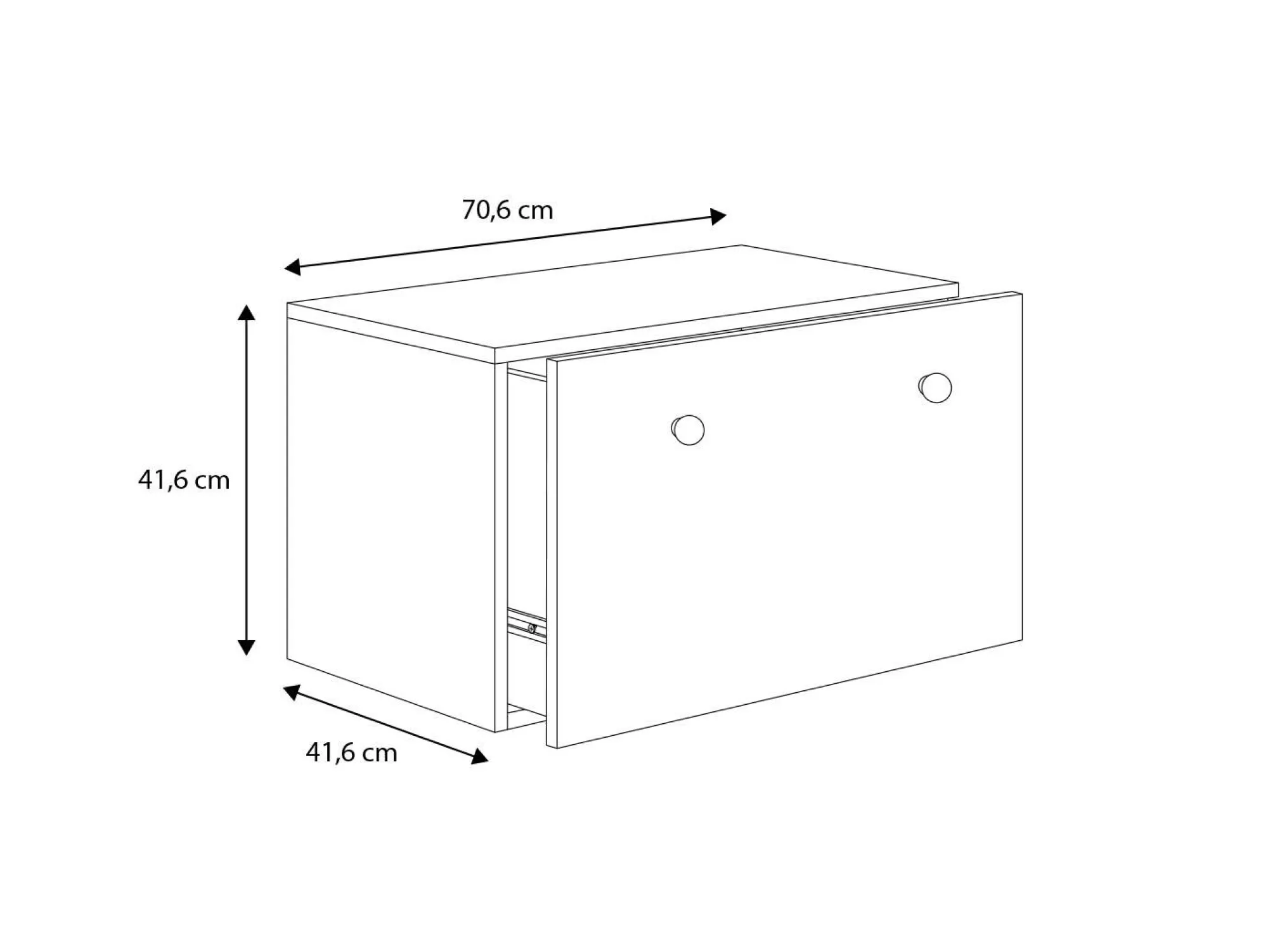 Comodino Meari, 42x42 h71 cm, Bianco e Rosa<Dmora Flash Sale