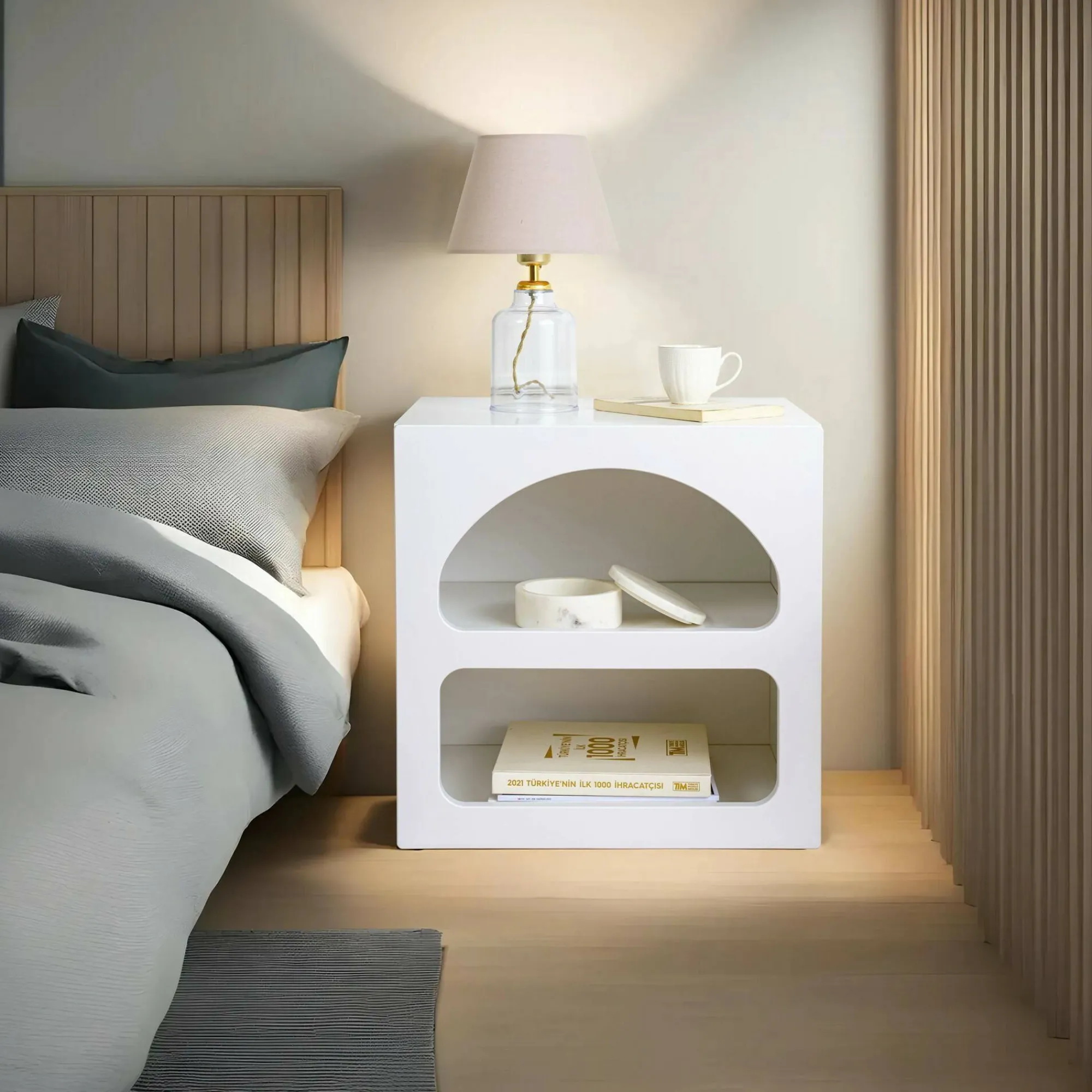Comodino Nara, 50x38h50 cm,<Dmora Outlet